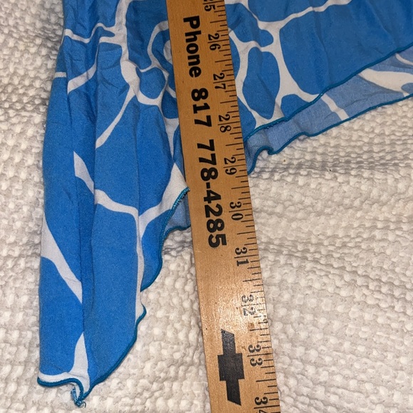 Women’s Escapada Tunic Sleeveless Square NeckAbstract Print Blue White Sz Med - Picture 9 of 9